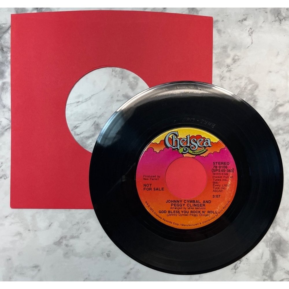 Johnny Cymbal and Peggy Clinger God Bless You Rock n Roll 45 Promo Chelsea - Picture 3 of 4